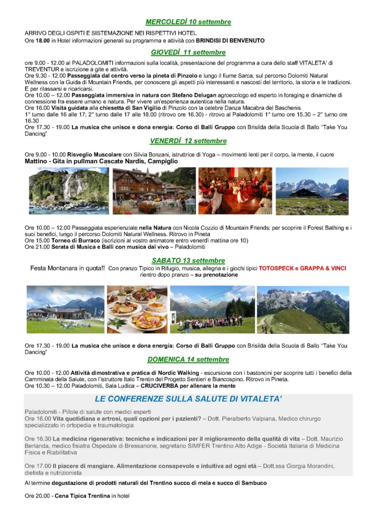 Vitaletà programma edizione 2025 pagina 1